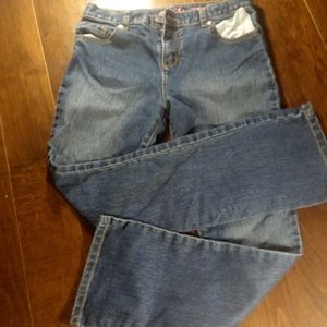 Dark wash boot cut jeans